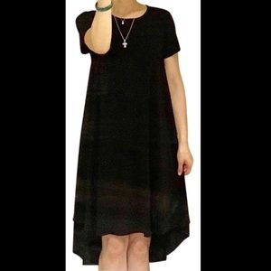 Lularoe Carly Black Swing Dress